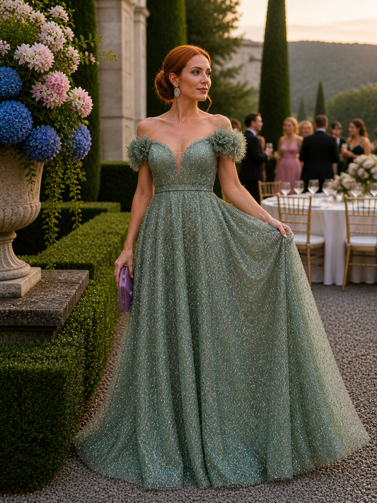 VESTIDO VERDE BRILHANTE