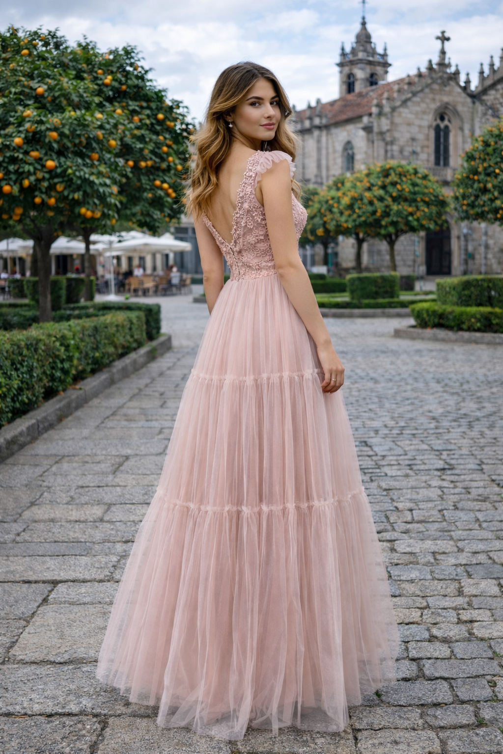 VESTIDO ROSA DE TULL