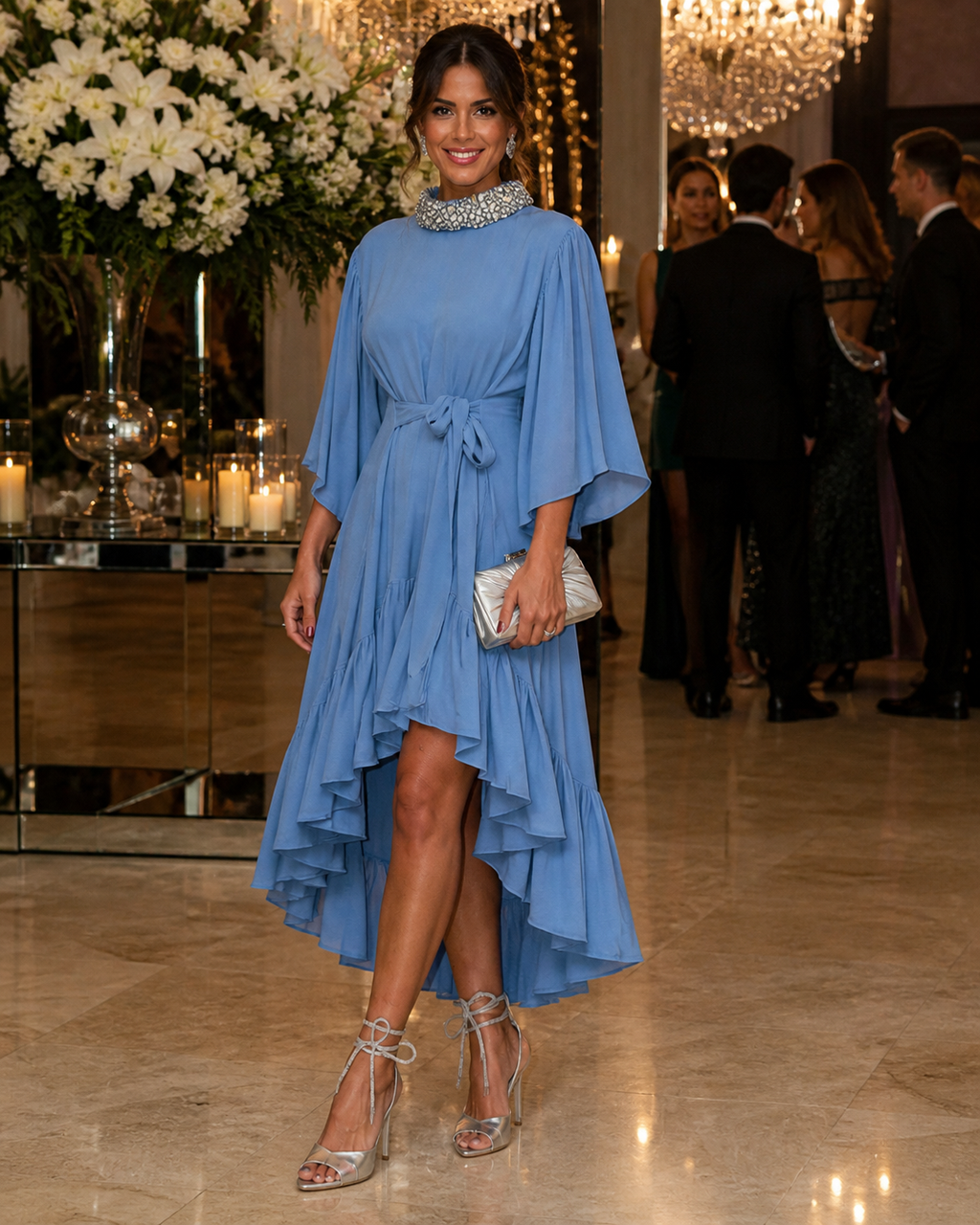 VESTIDO AZUL MIDI