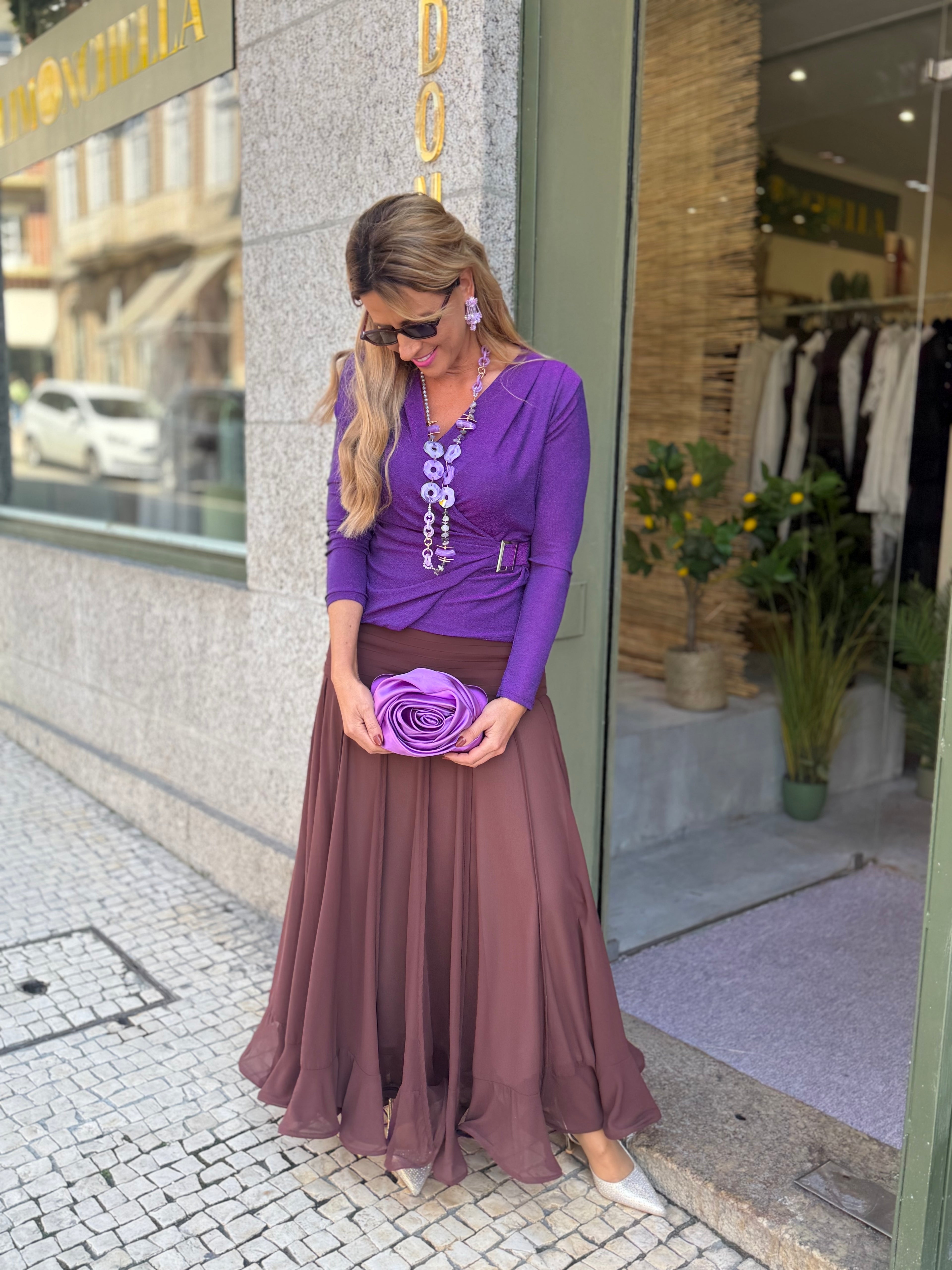BLUSA ROXA