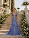 VESTIDO AZUL PEDRARIA