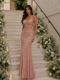 VESTIDO ROSA NUDE BRILHANTE