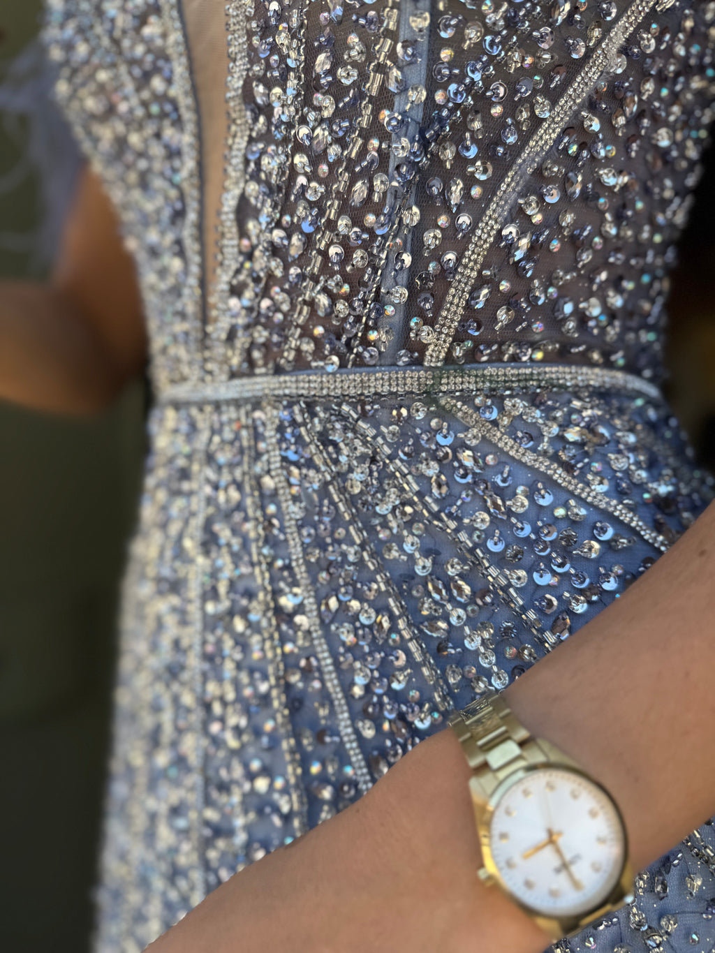 VESTIDO AZUL PEDRARIA