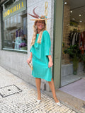 VESTIDO MIDI FLUIDO VERDE