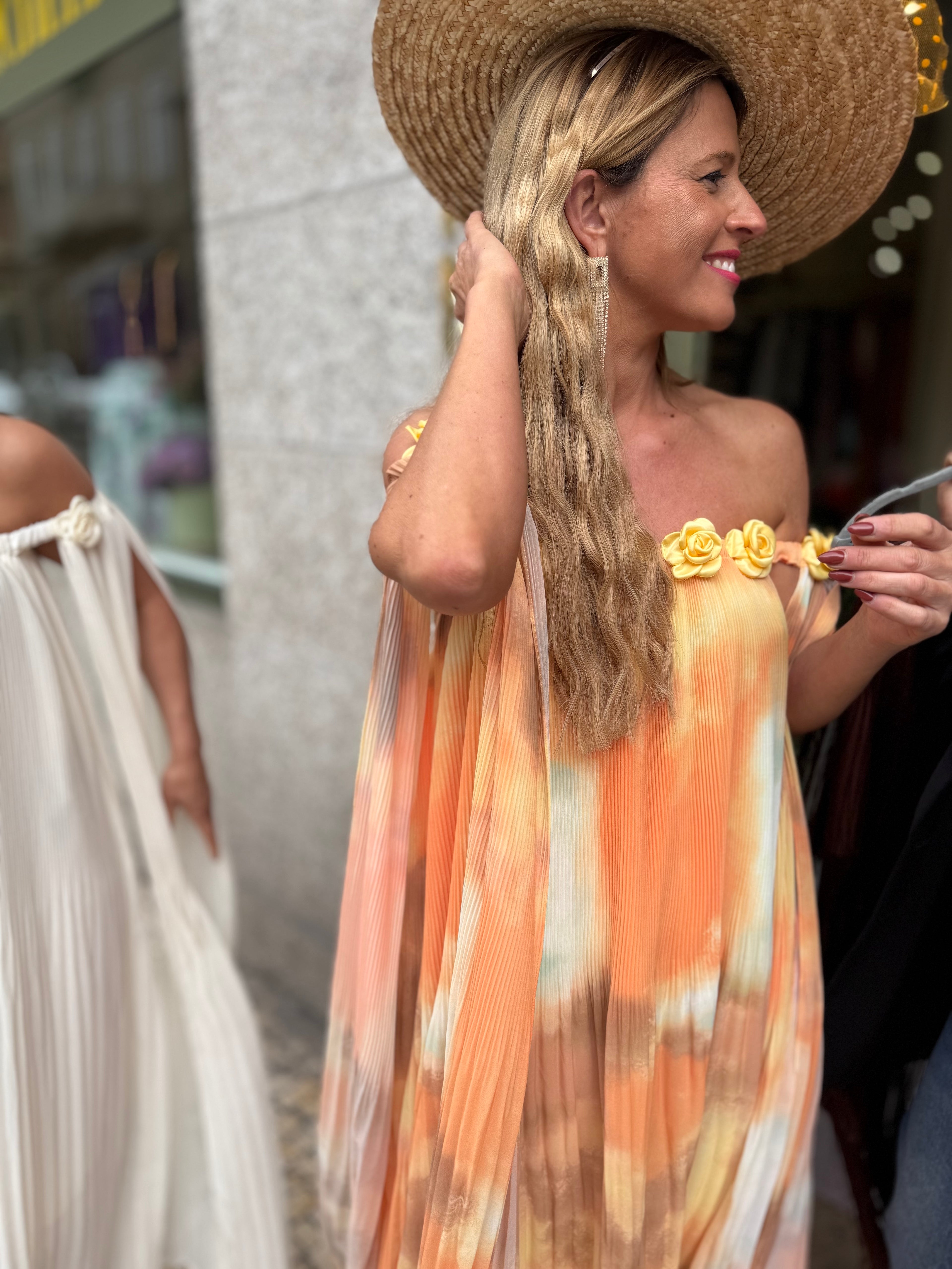 VESTIDO PLISSADO FLUIDO