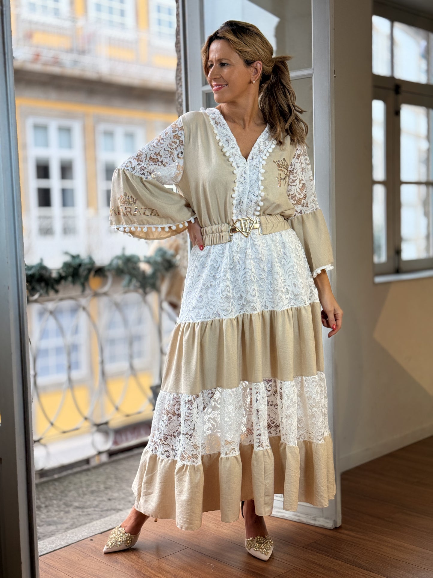 Vestido rendado