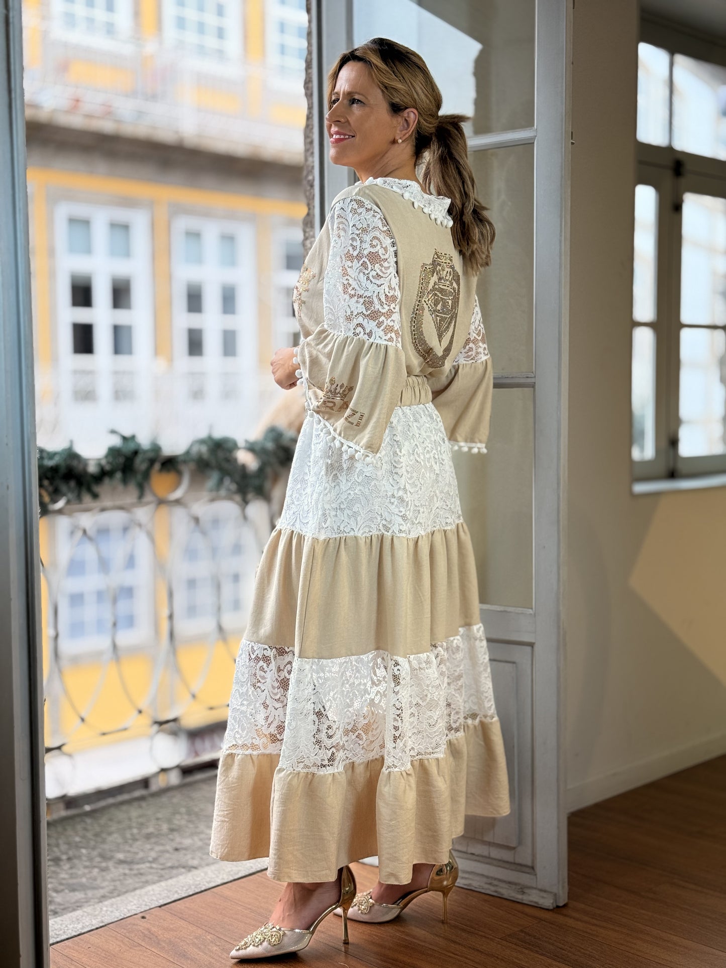 Vestido rendado