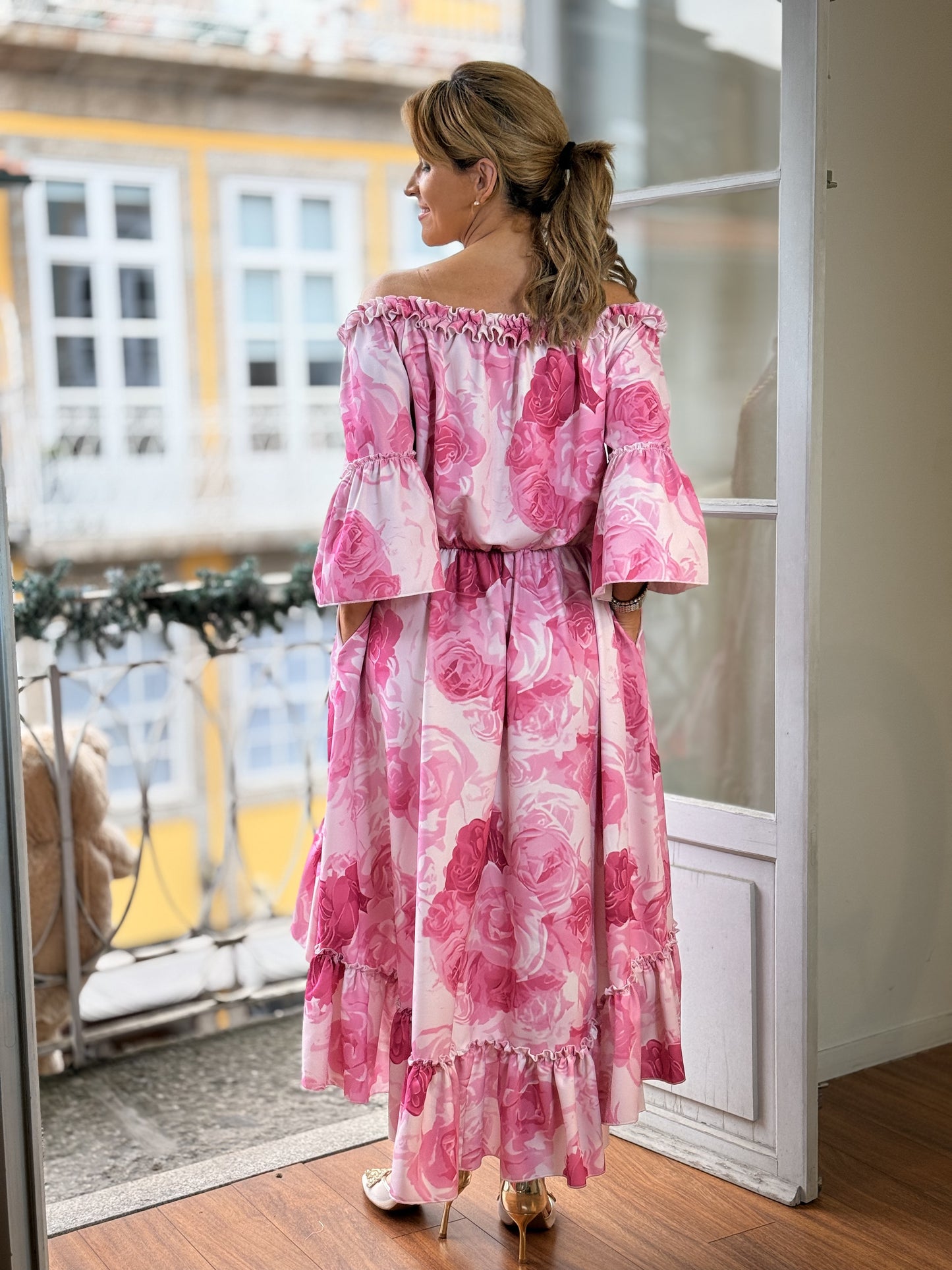 Vestido rosas