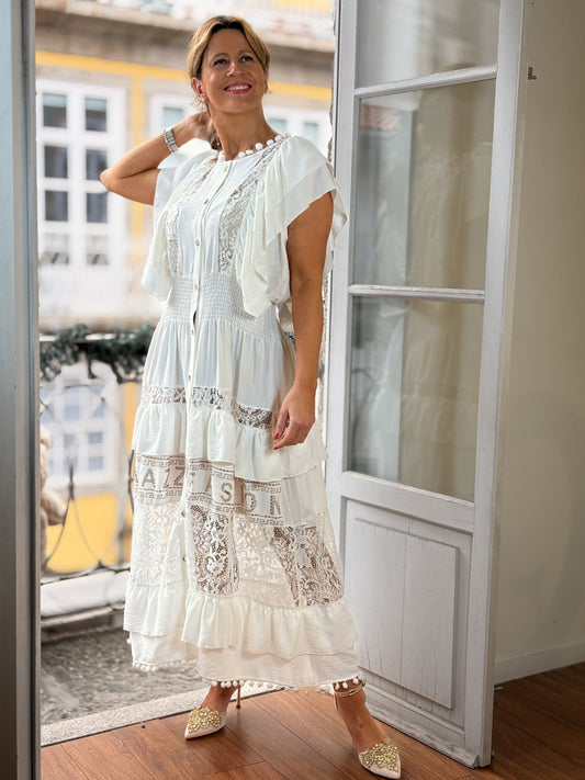 Vestido rendado