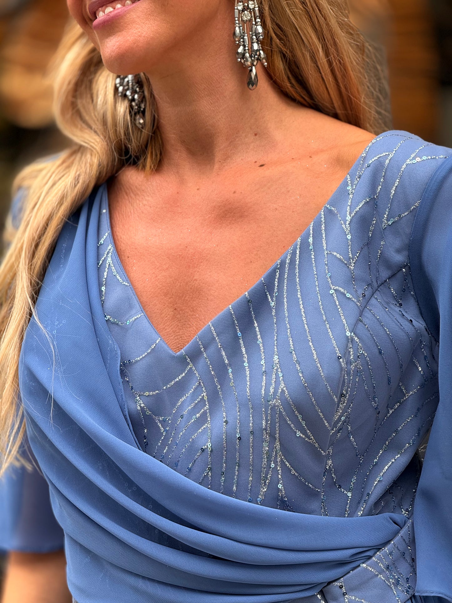 Vestido tule e lantejoula