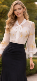 BLUSA DE LAÇADA BORDADA