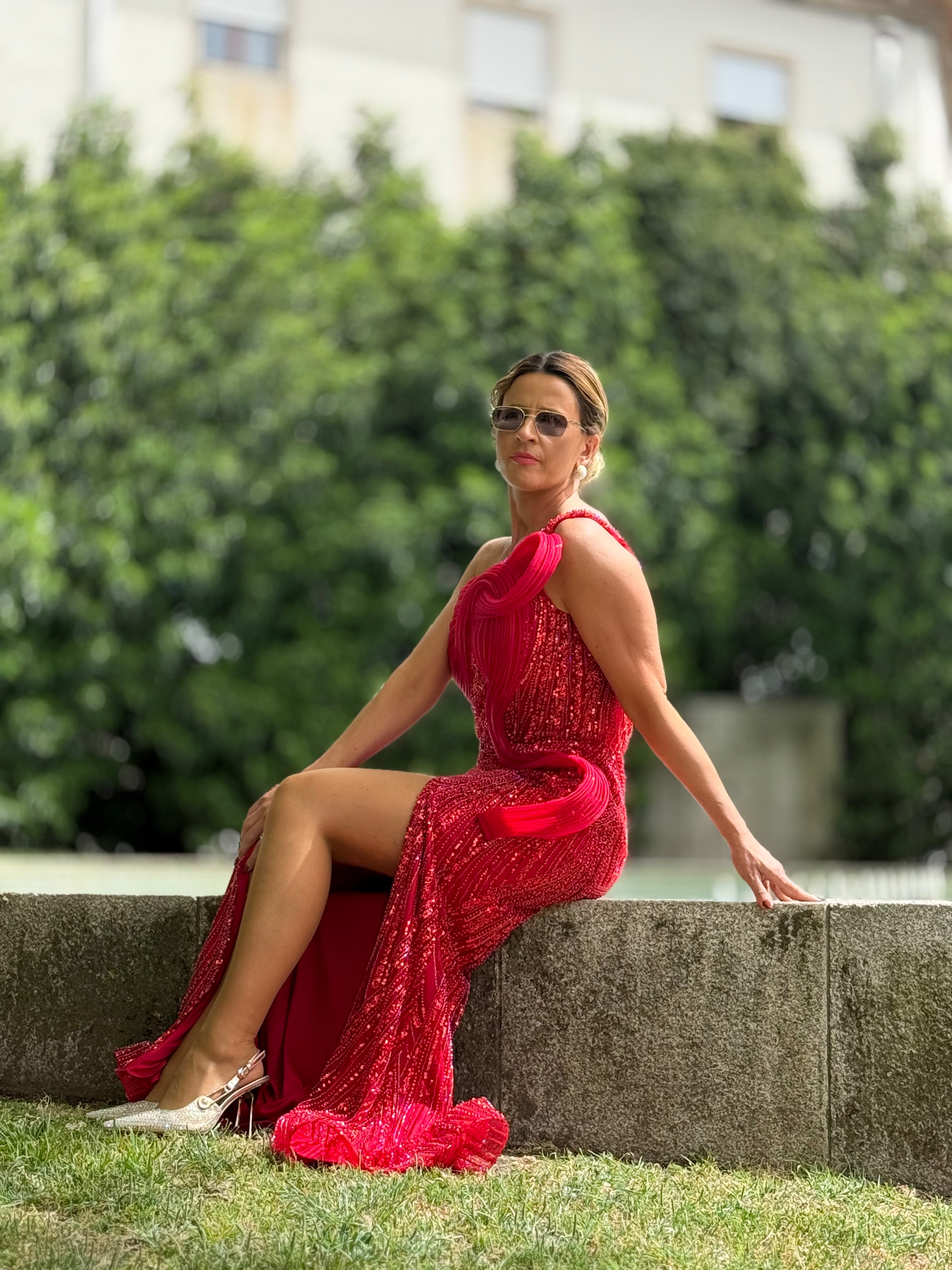 VESTIDO GLAMOUR VERMELHO
