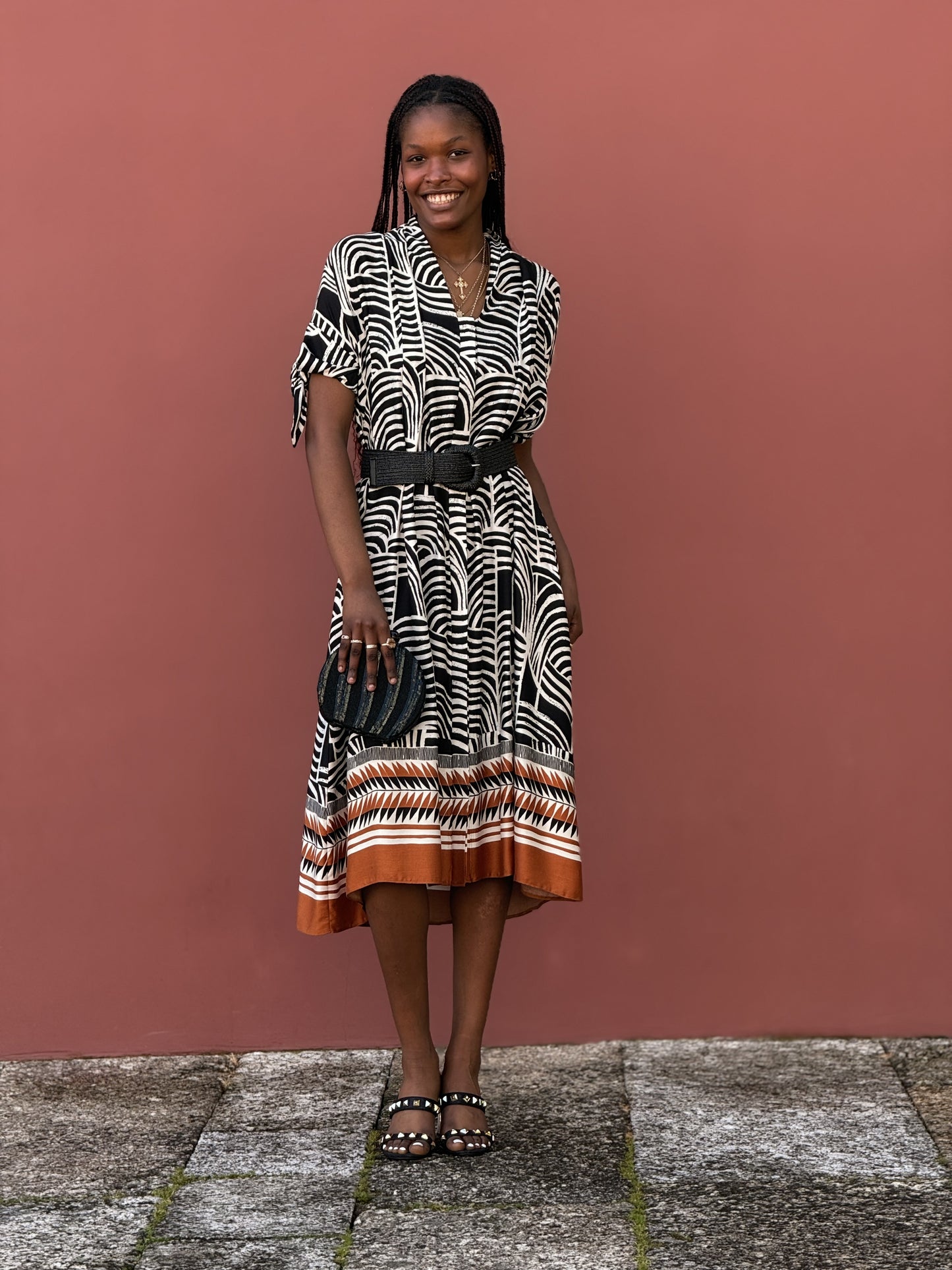 Vestido com cinto