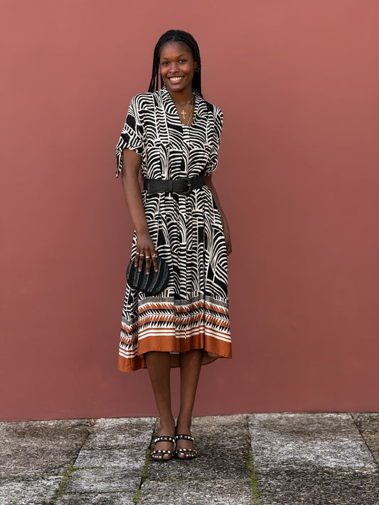 Vestido com cinto