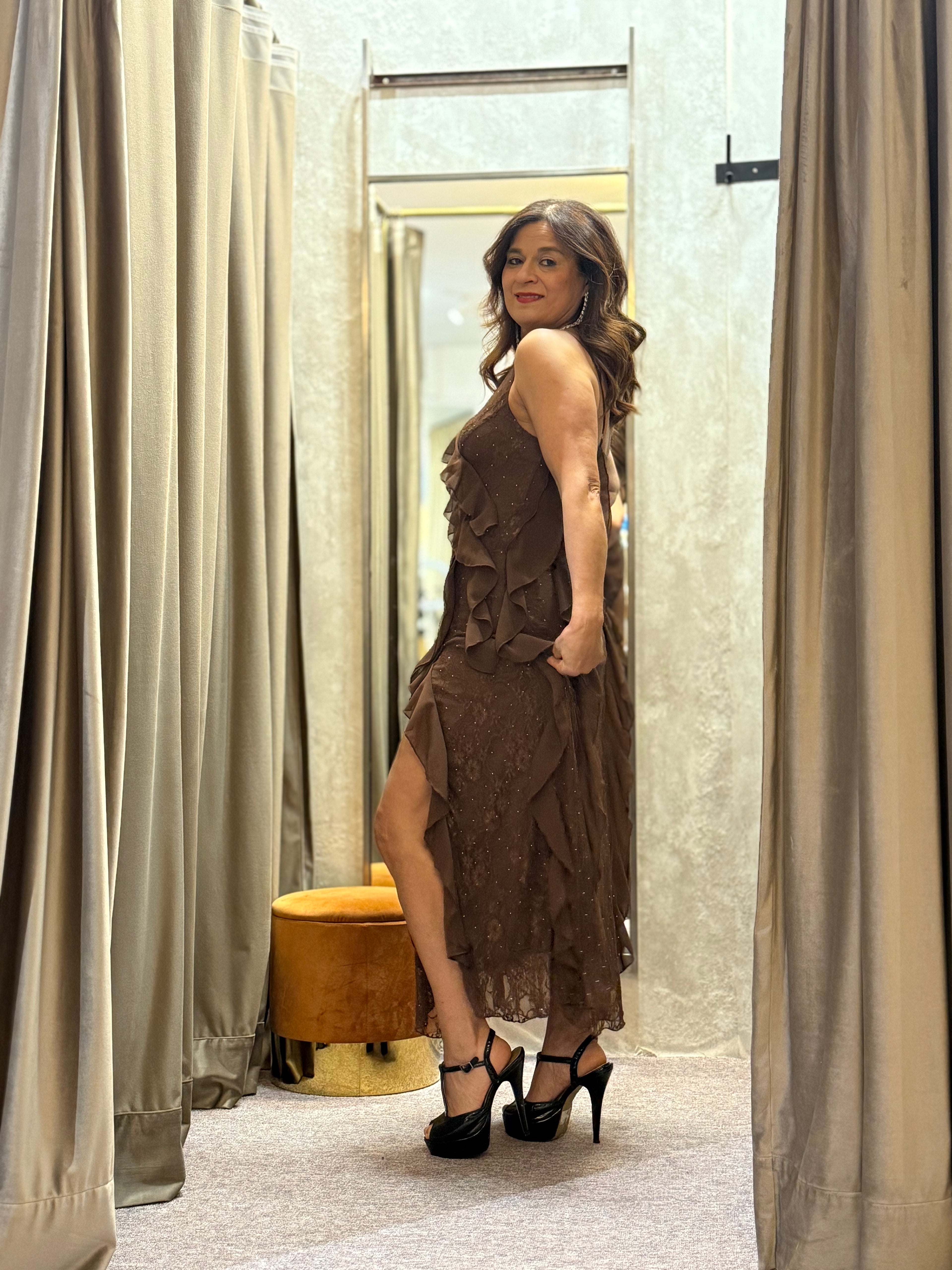 VESTIDO MIDI FOLHOS