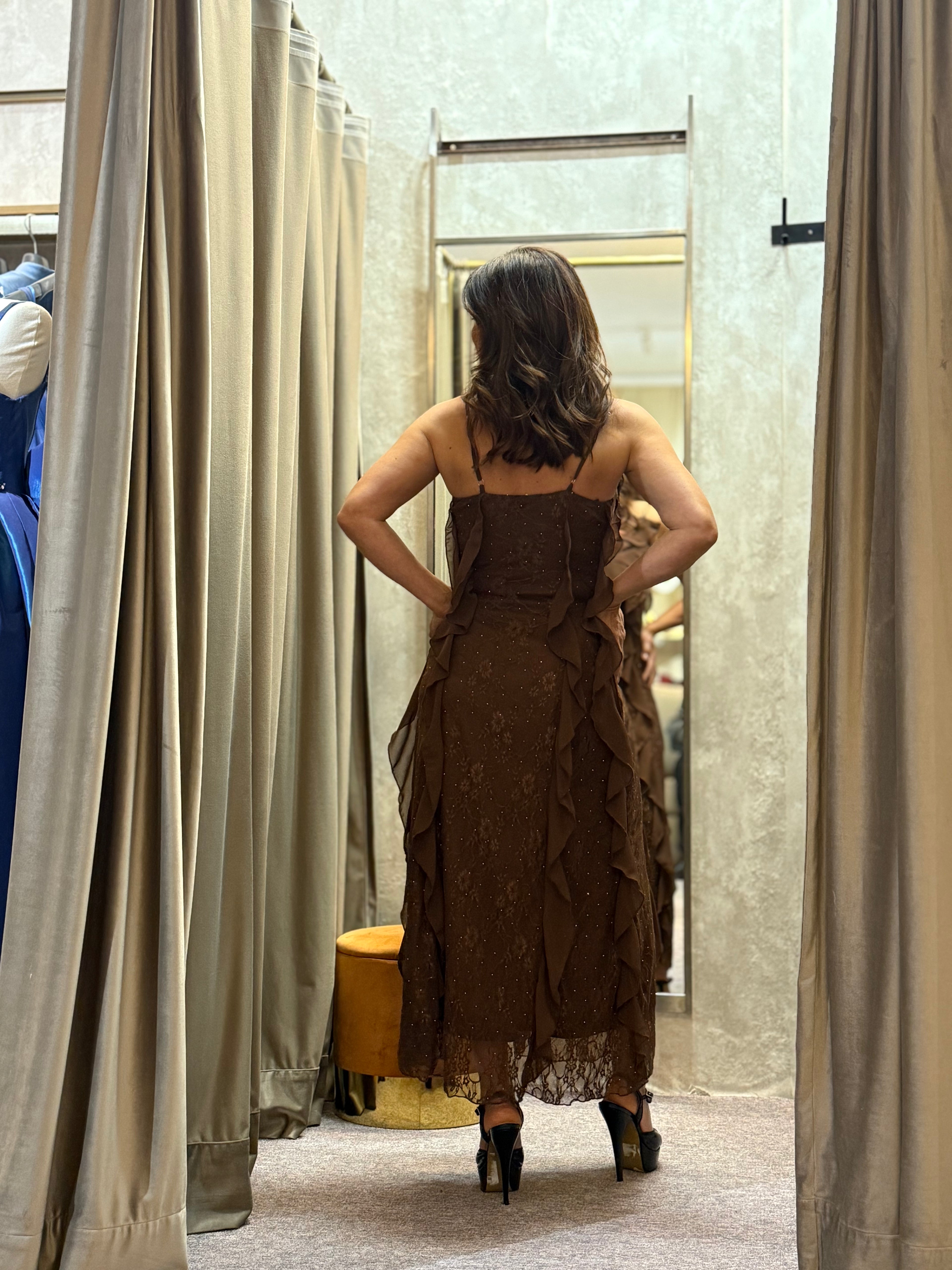 VESTIDO MIDI FOLHOS