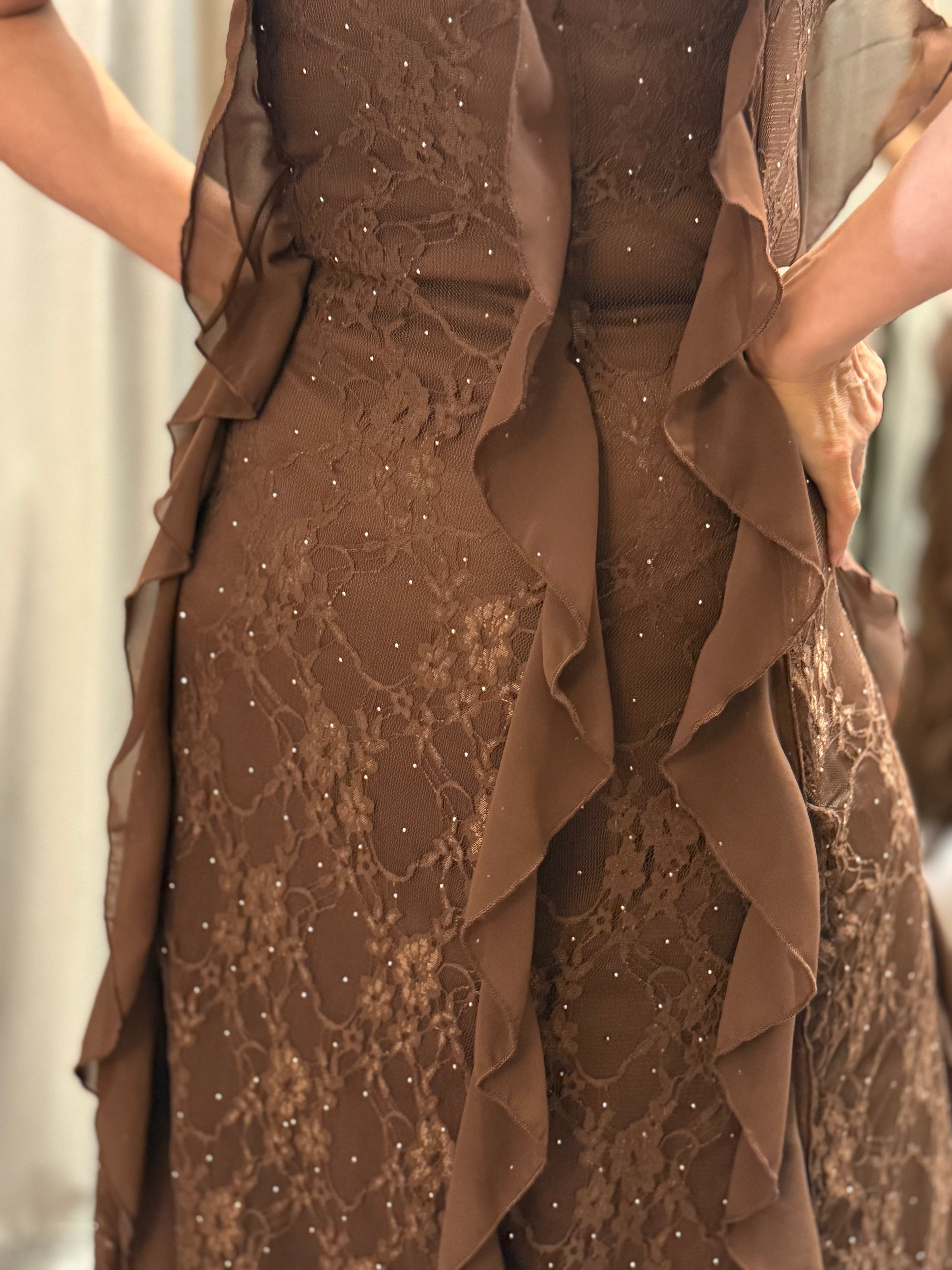 VESTIDO MIDI FOLHOS