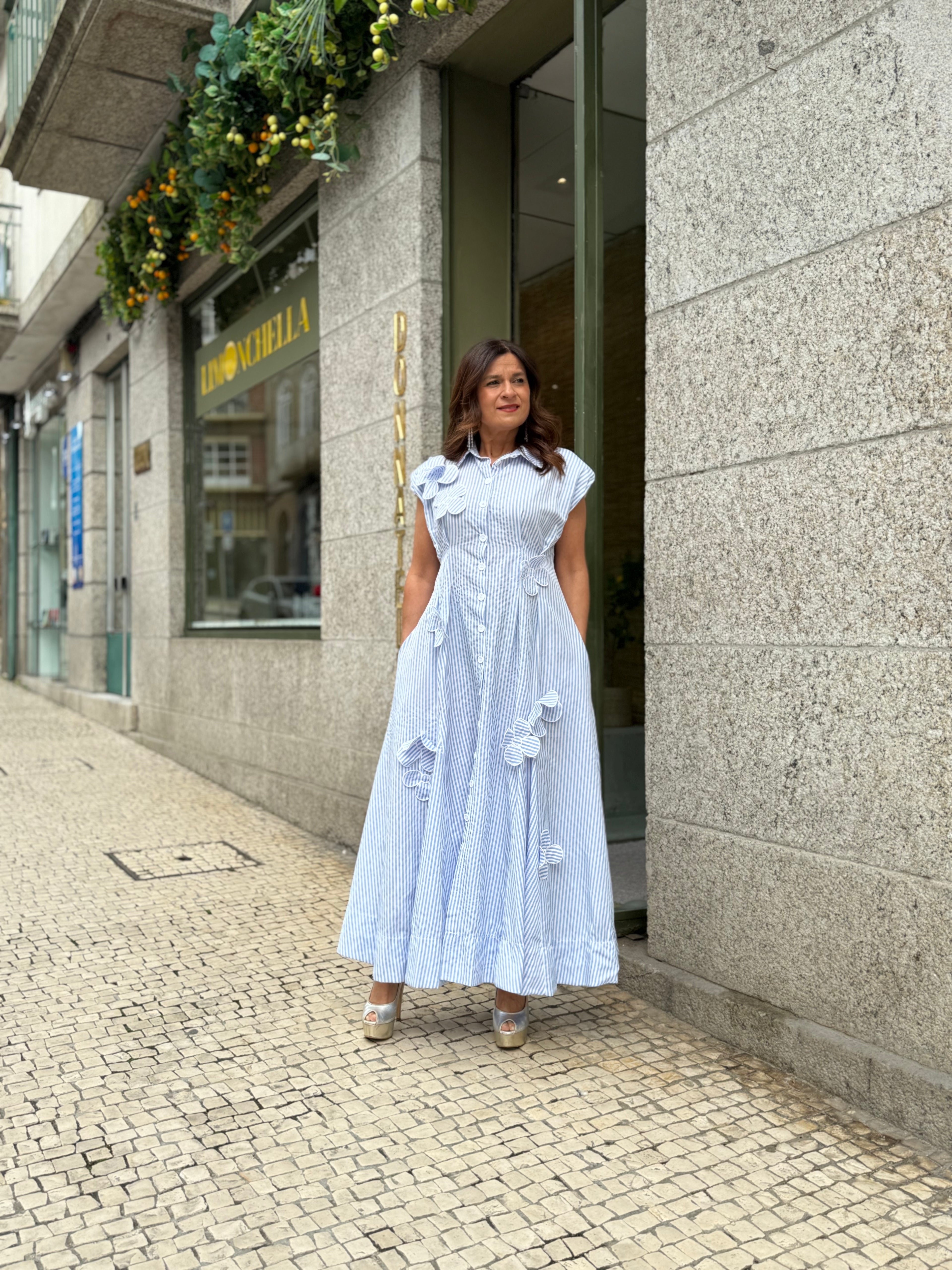 VESTIDO CAMISEIRO AZUL