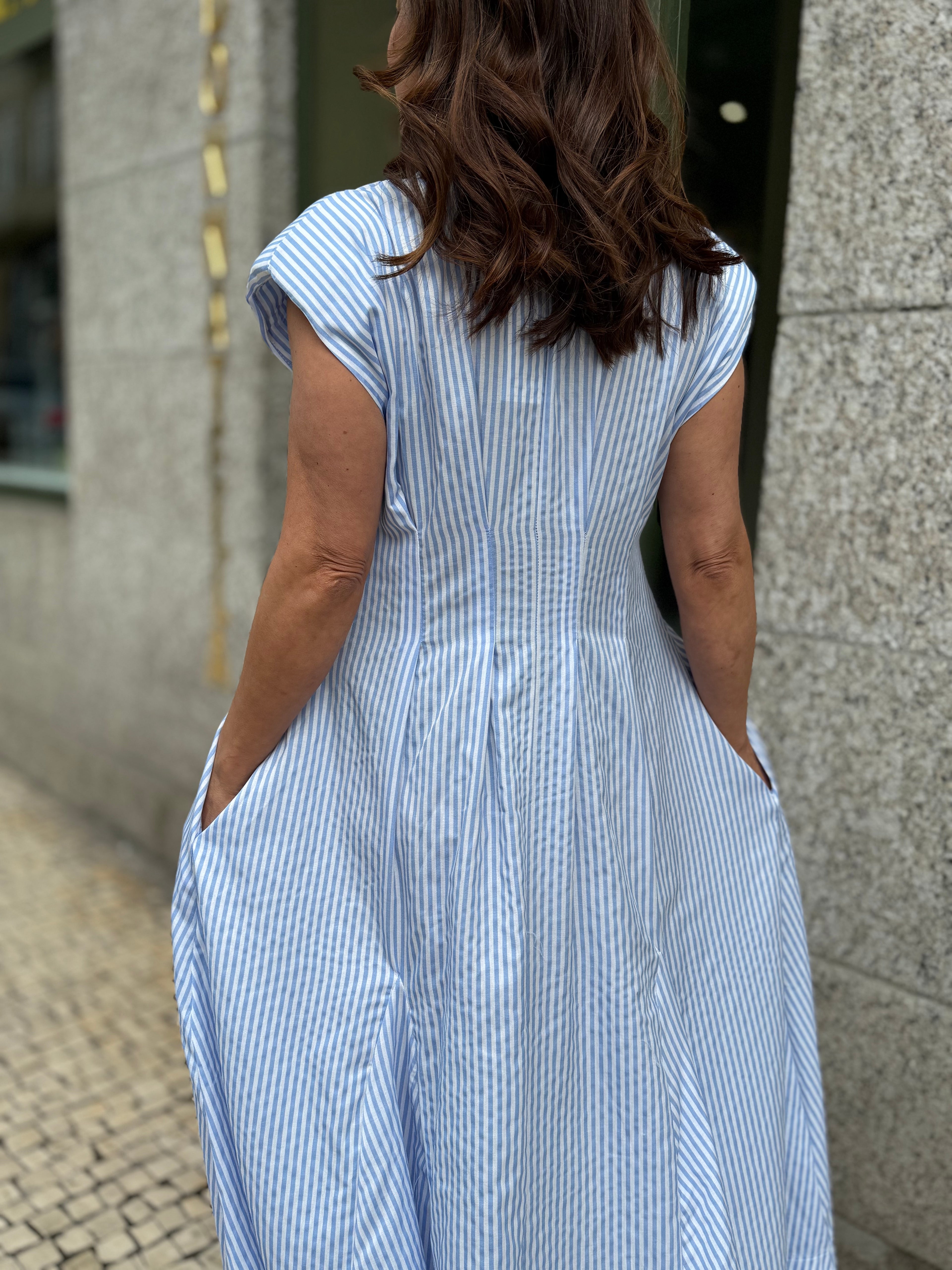 VESTIDO CAMISEIRO AZUL