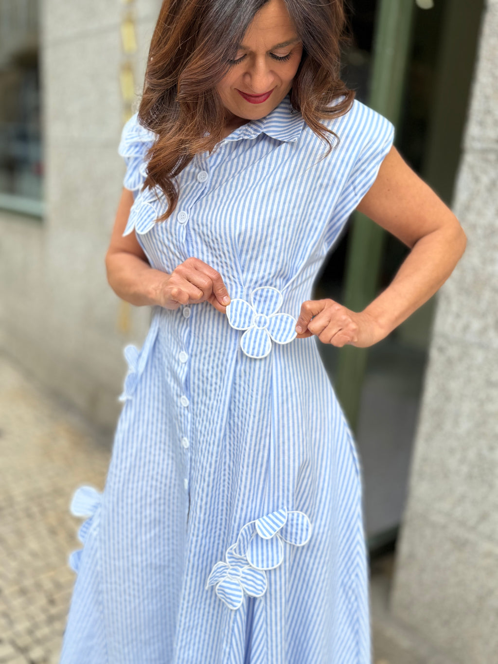 VESTIDO CAMISEIRO AZUL