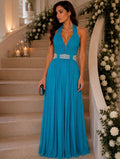 VESTIDO AZUL LONGO