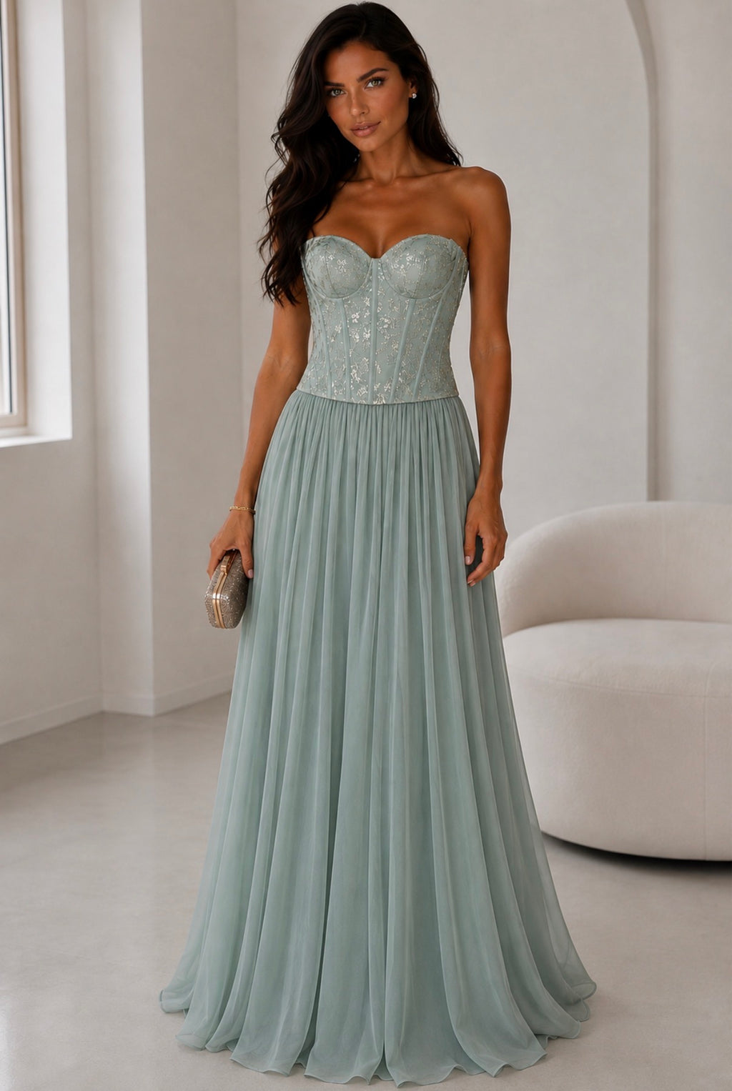 VESTIDO LONGO VERDE