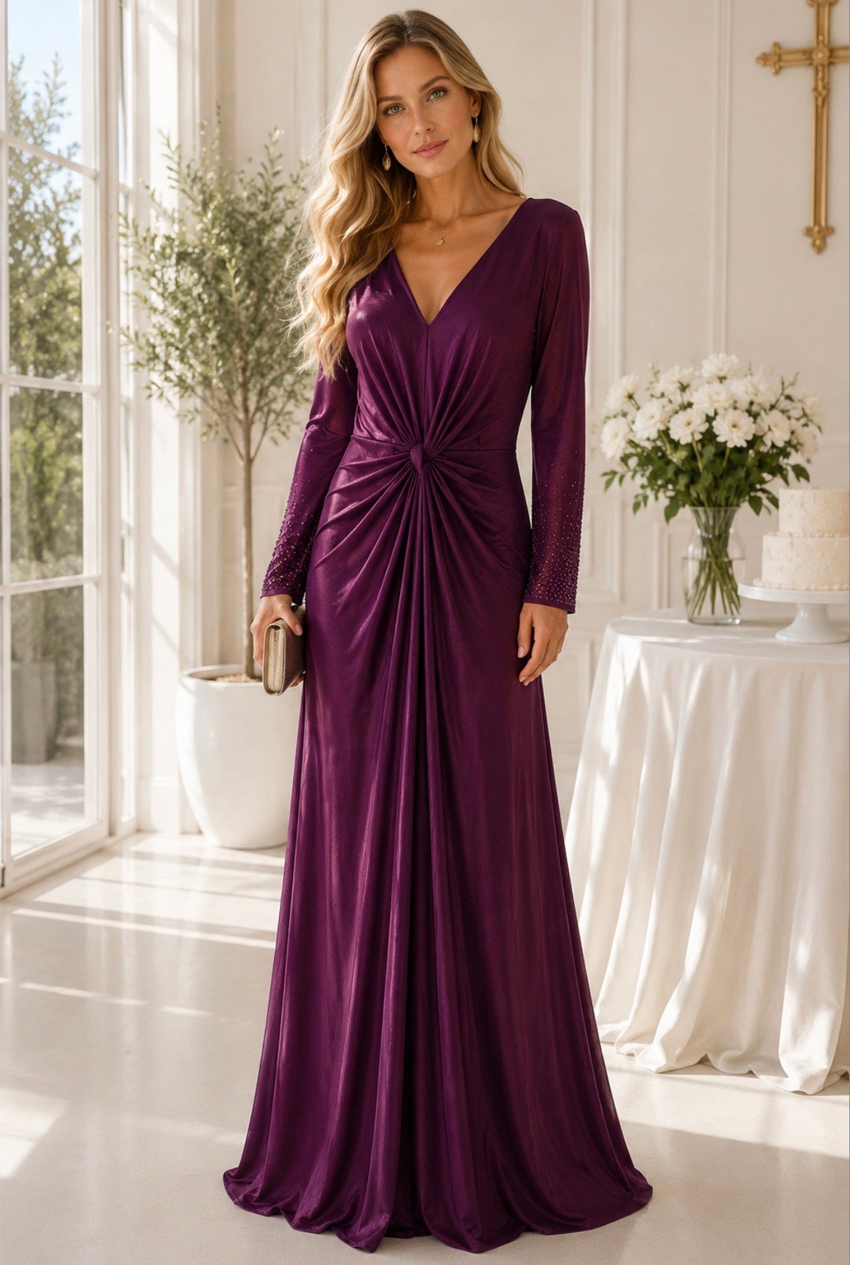 VESTIDO LONGO BERINGELA