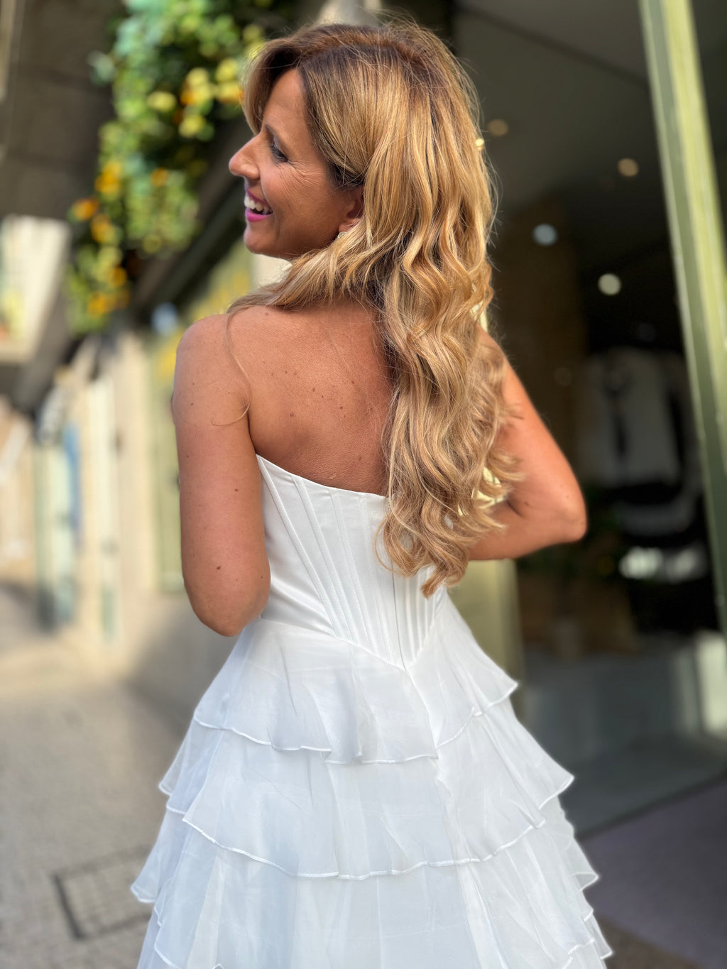 VESTIDO LONGO FOLHOS