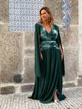 Vestido com manga esvoaçante