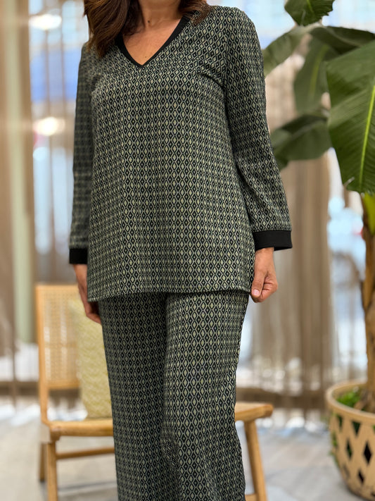 Blusa de malha verde