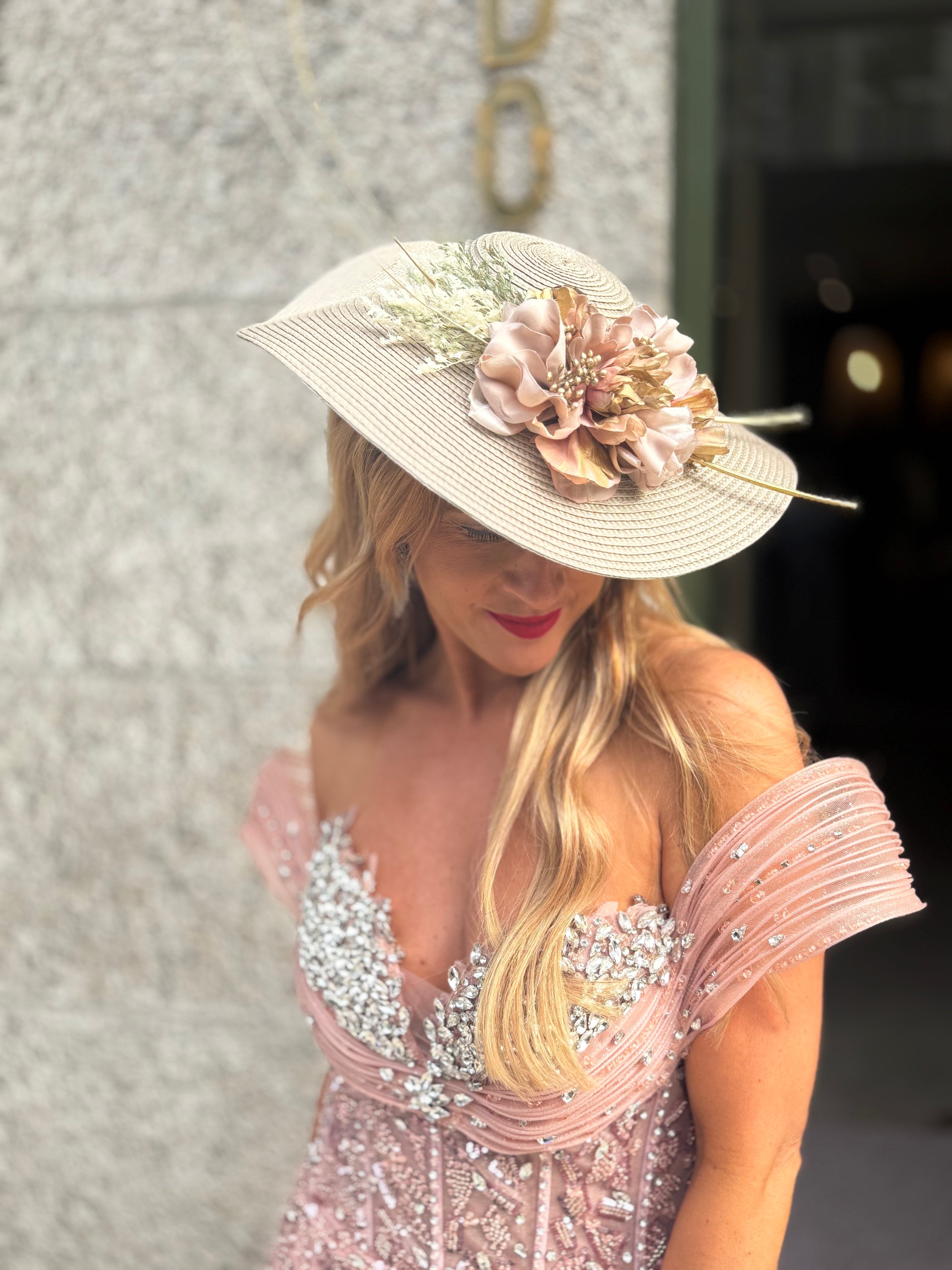 VESTIDO ROSA NUDE ELEGANTE