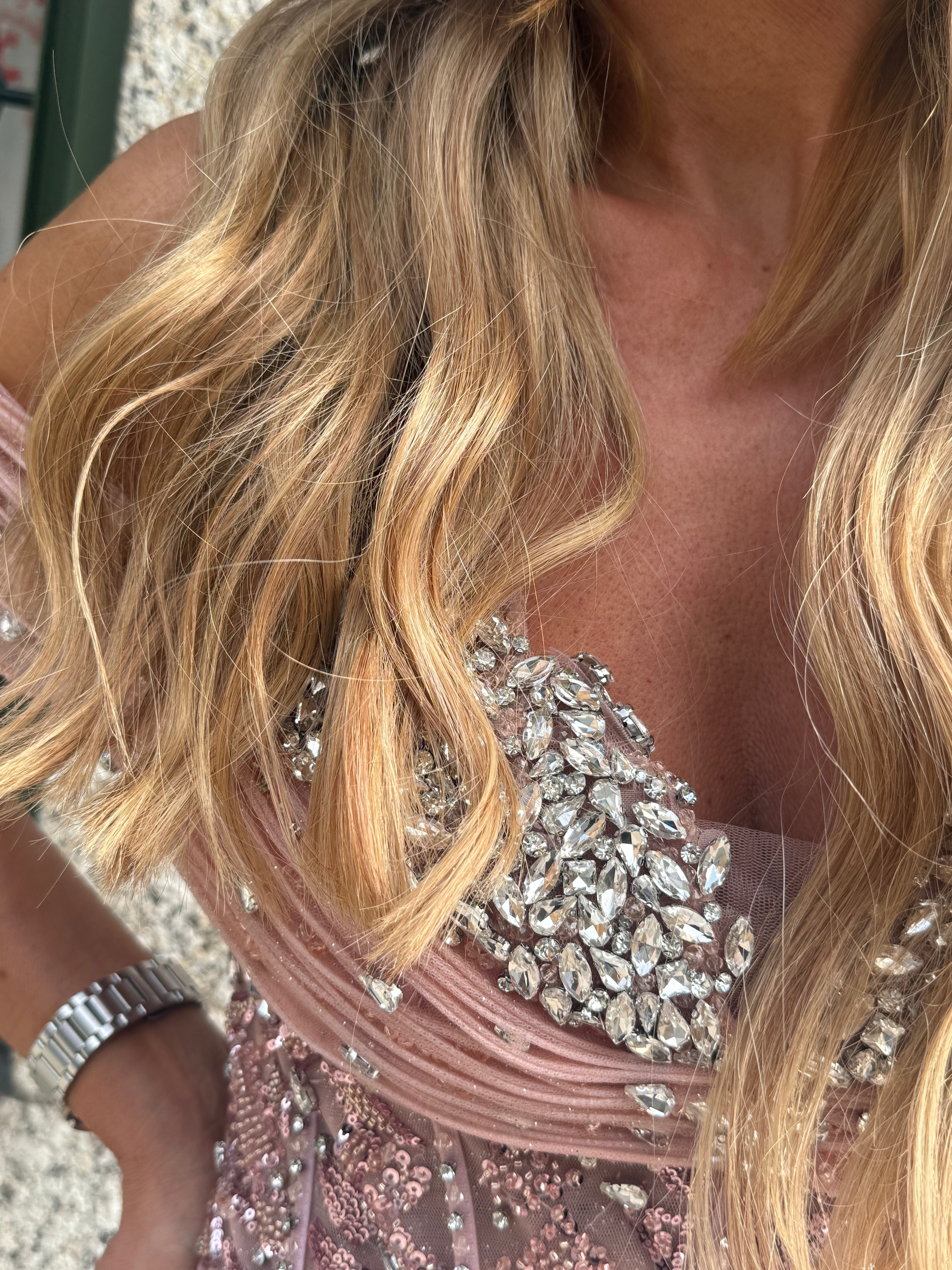 VESTIDO ROSA NUDE ELEGANTE