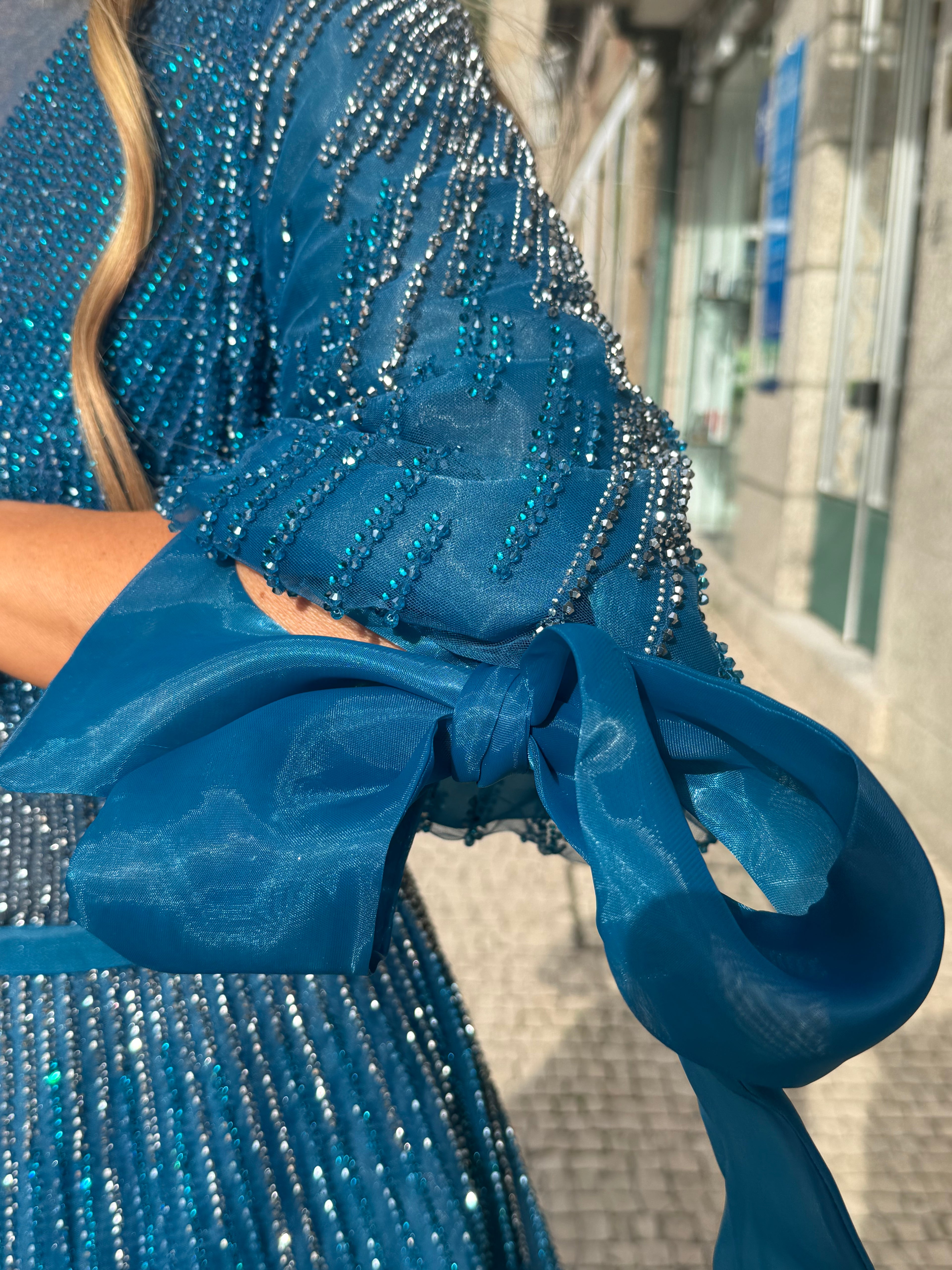 VESTIDO PREDRARIA COM ORGANZA