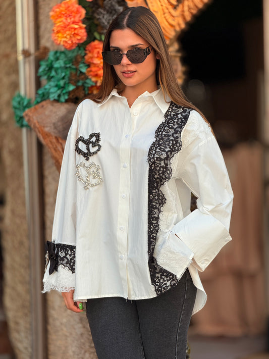 Blusa com renda