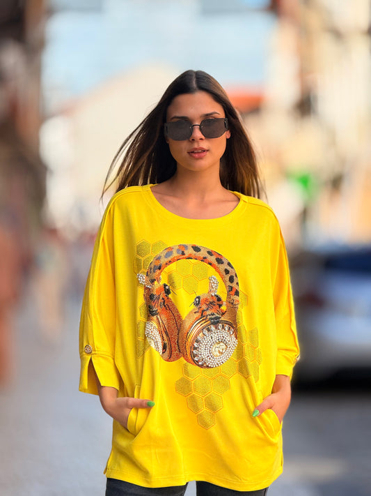 T-shirt com brilho