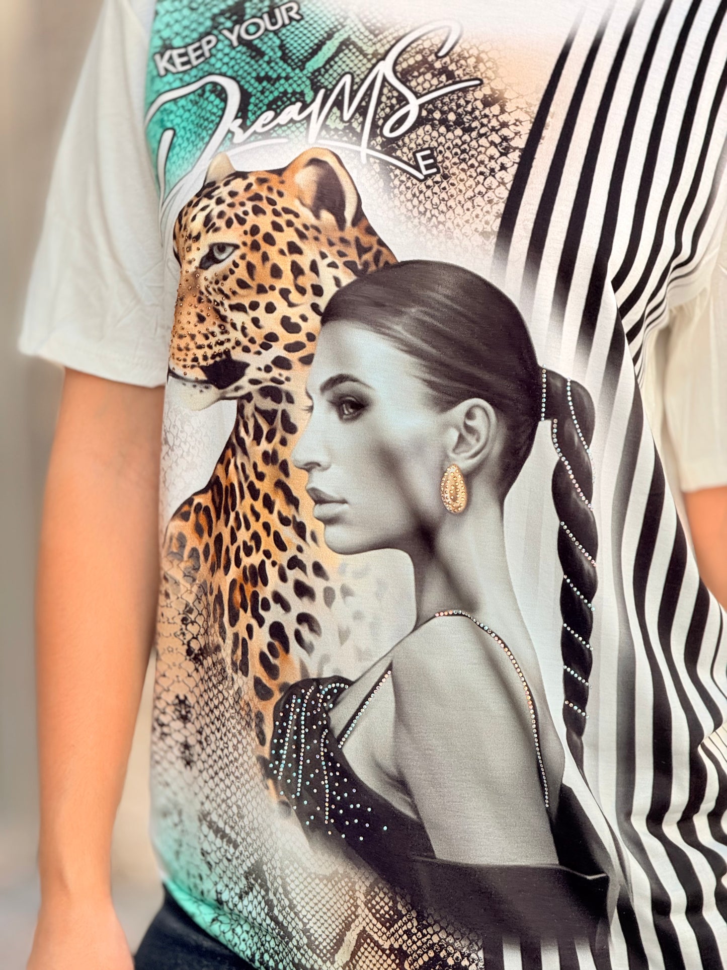 T-shirt com brilho