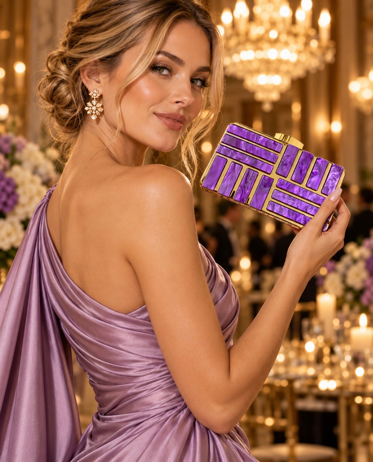 POCHETE RETANGULAR LAVANDA