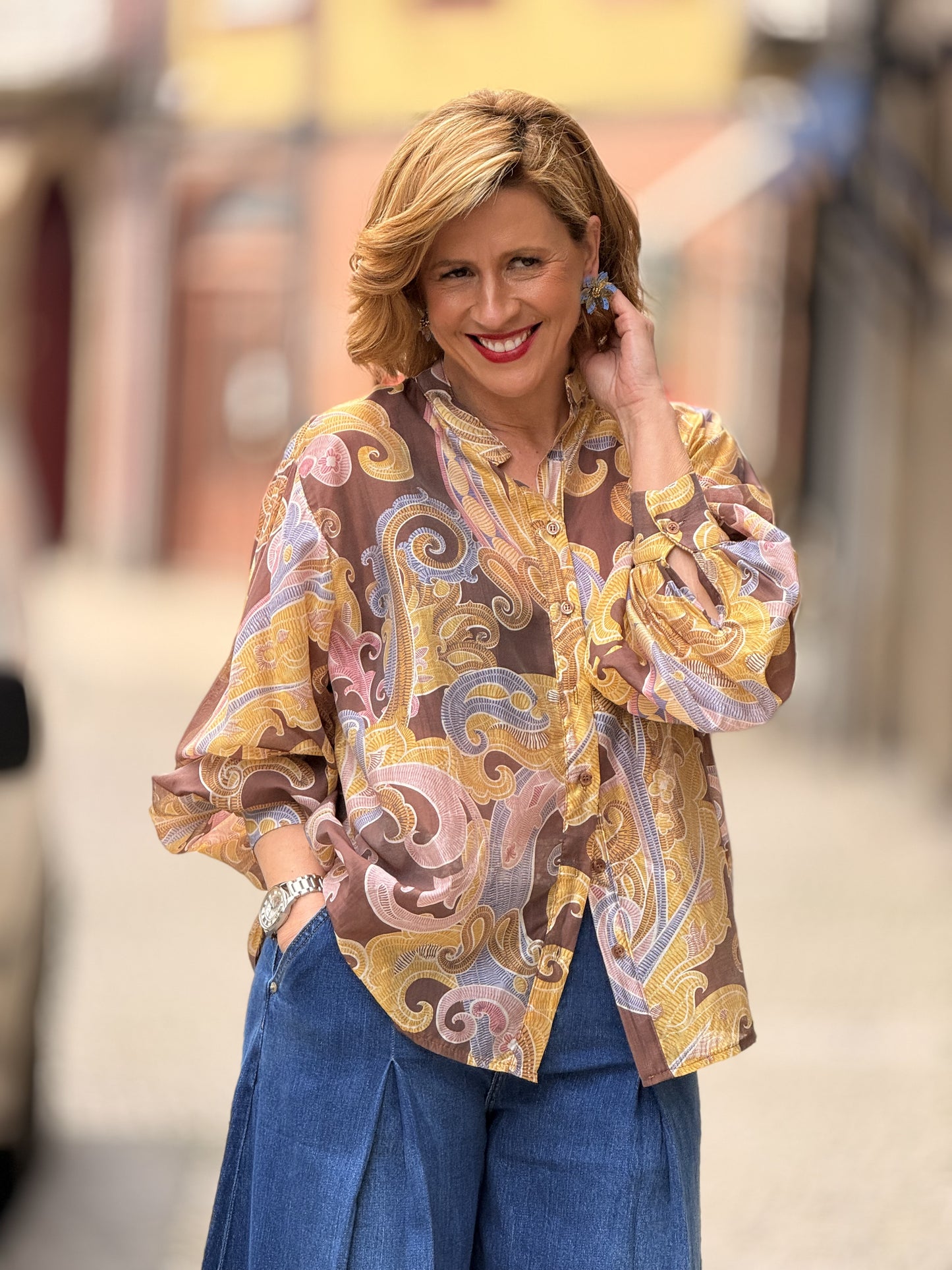Blusa padrão floral