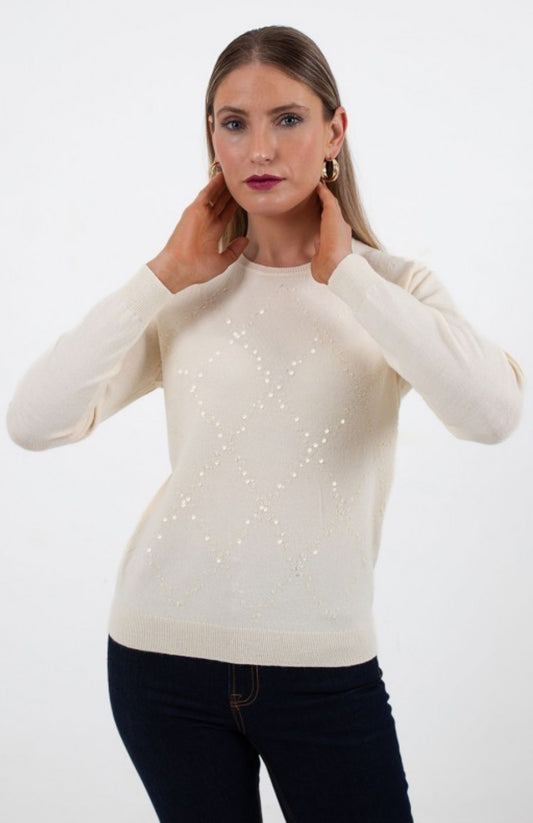 MALHA PÉROLA COM BRILHOS