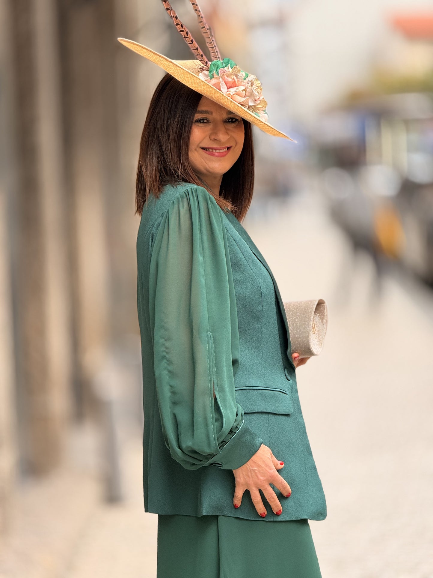 Conjunto verde esmeralda
