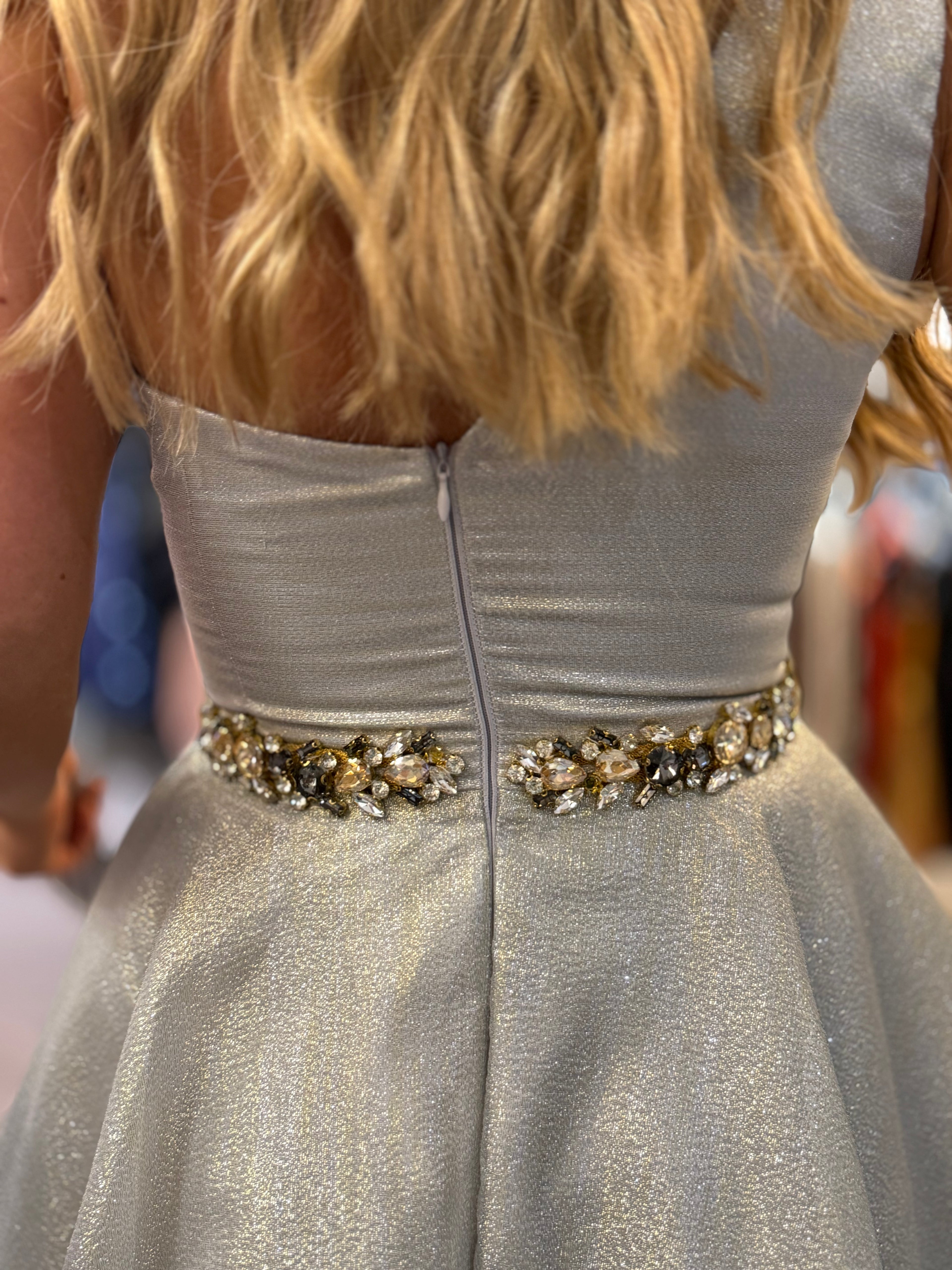 VESTIDO PRATEADO PRINCESA