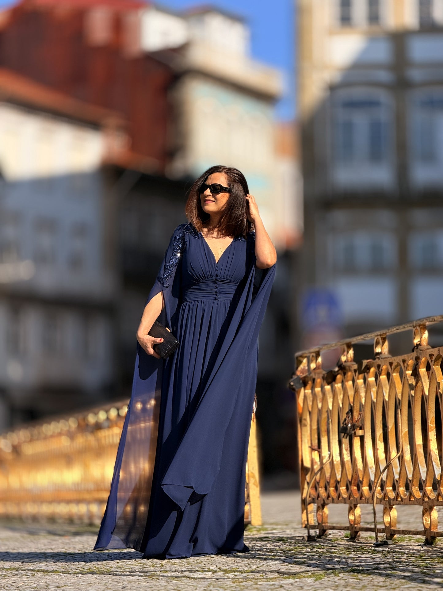 Vestido com manga