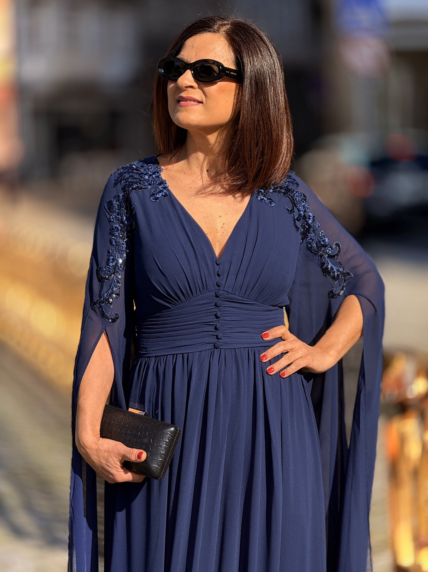 Vestido com manga