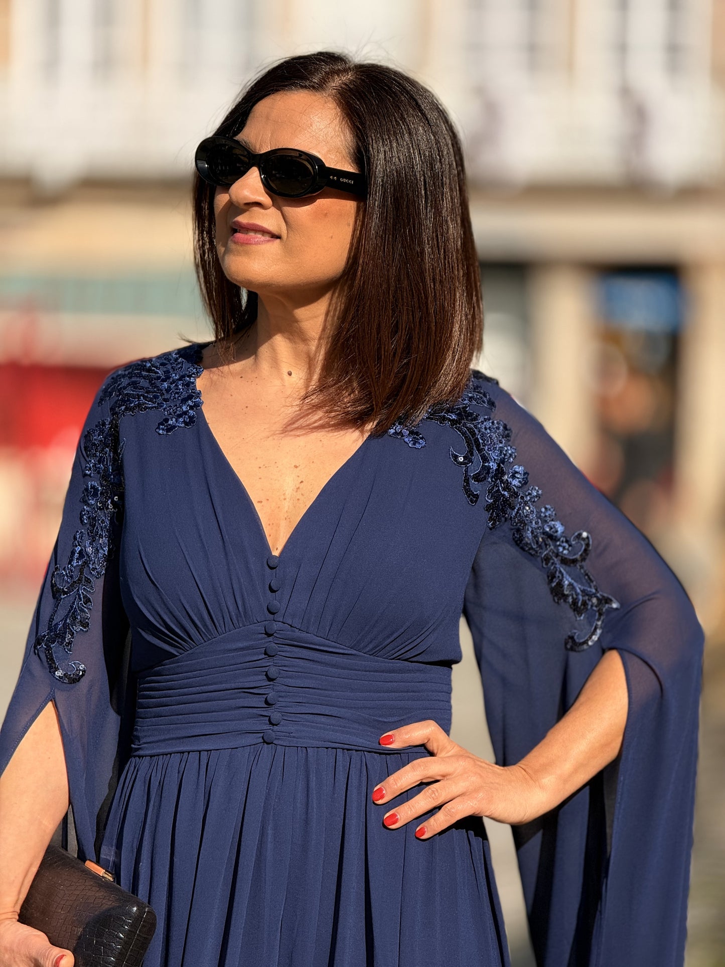 Vestido com manga