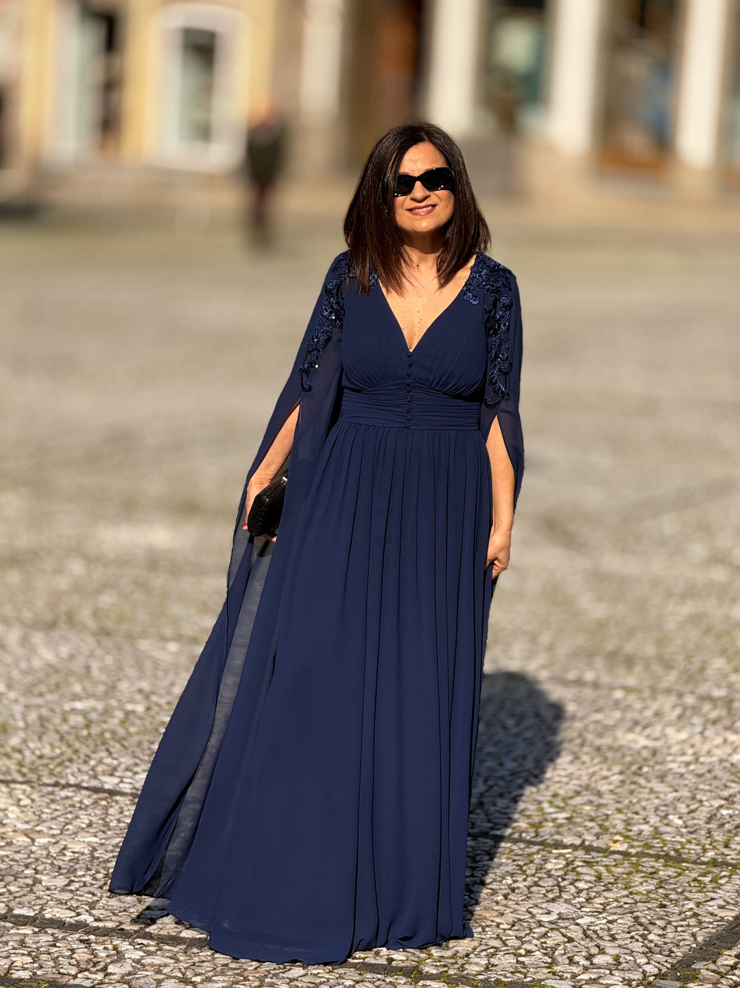 Vestido com manga
