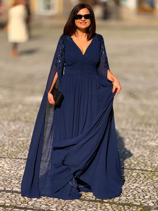 Vestido com manga
