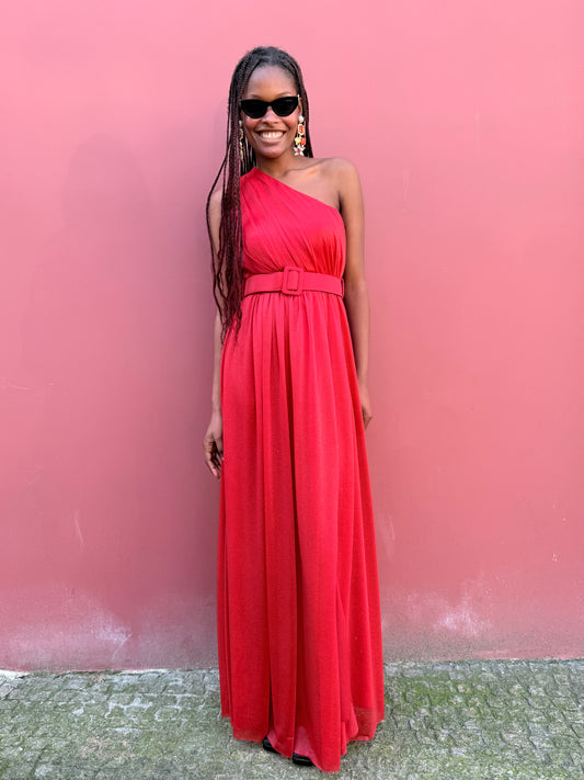 Vestido com cinto