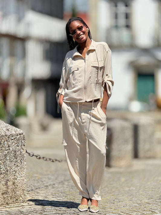 Conjunto total look cetim