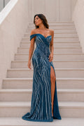 VESTIDO AZUL PETRÓLEO