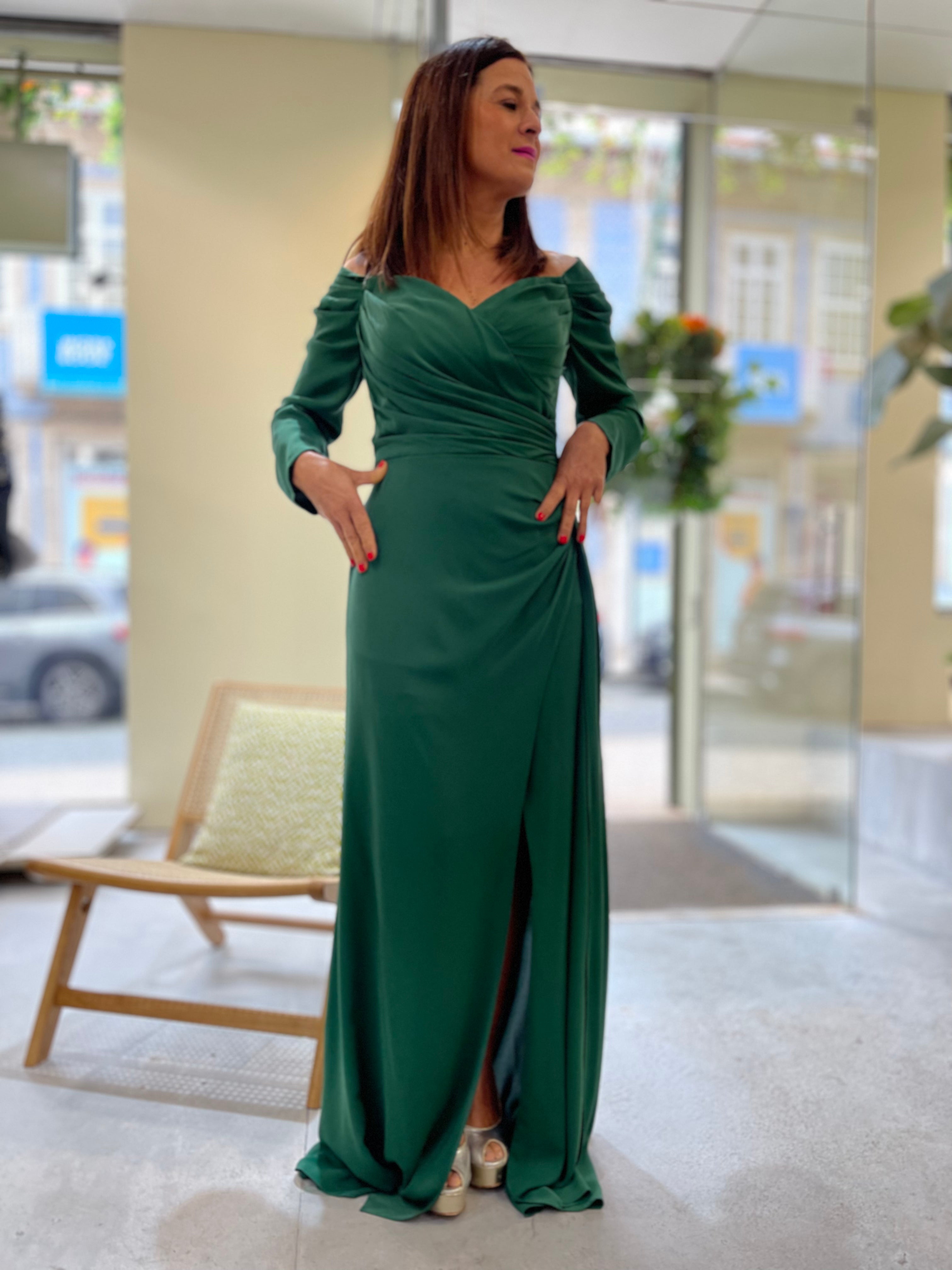 Vestido decote coração